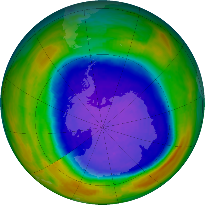 Antarctic ozone map for 23 September 1994